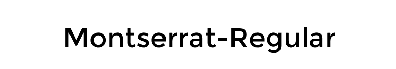 Montserrat-Regular font preview