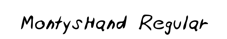 MontysHand Regular font preview