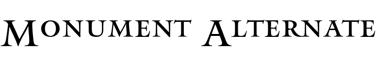 Monument Alternate font preview