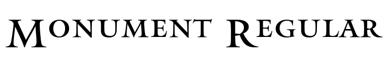 Monument Regular font preview