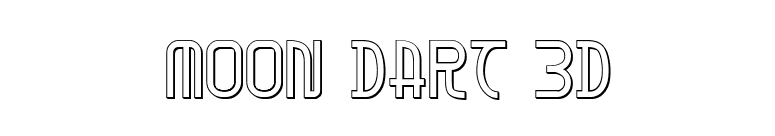Moon Dart 3D font preview