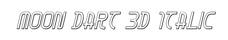 Moon Dart 3D Italic font preview