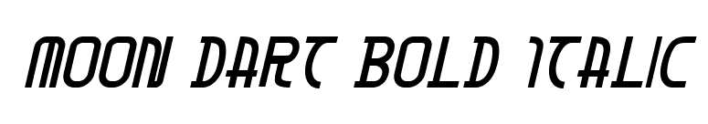 Moon Dart Bold Italic font preview
