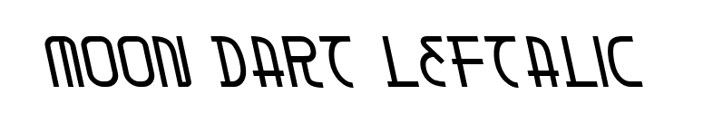 Moon Dart Leftalic font preview