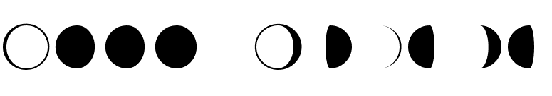Moon Phases font preview
