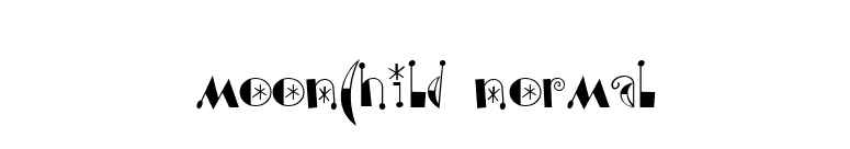 Moonchild Normal font preview