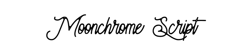 Moonchrome Script font preview