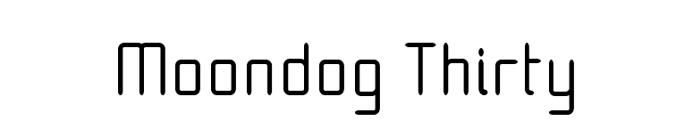 Moondog Thirty font preview