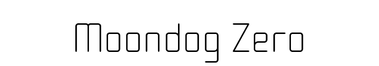 Moondog Zero font preview