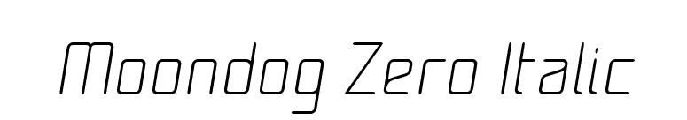 Moondog Zero Italic font preview