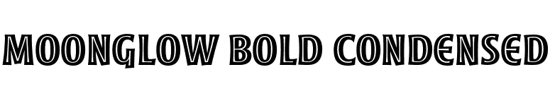 Moonglow Bold Condensed font preview