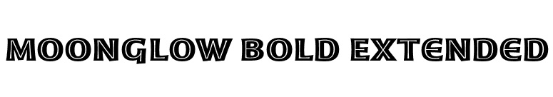Moonglow Bold Extended font preview