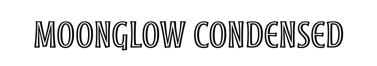 Moonglow Condensed font preview