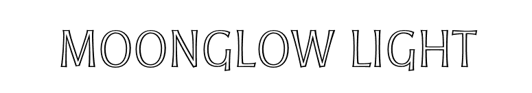 Moonglow Light font preview