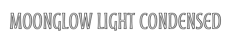 Moonglow Light Condensed font preview