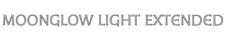Moonglow Light Extended font preview