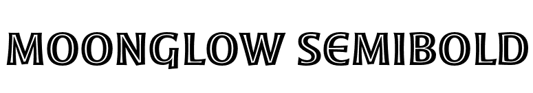 Moonglow Semibold font preview