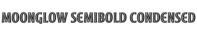 Moonglow Semibold Condensed font preview