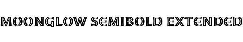 Moonglow Semibold Extended font preview