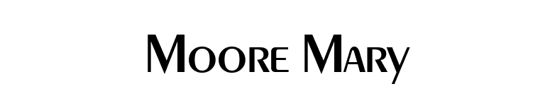 Moore Mary font preview