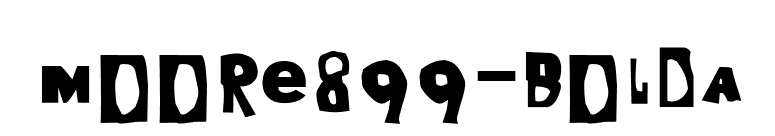 Moore899-BoldA font preview