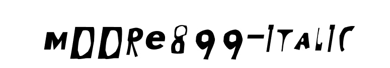 Moore899-Italic font preview