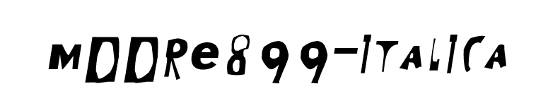 Moore899-ItalicA font preview