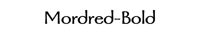 Mordred-Bold font preview