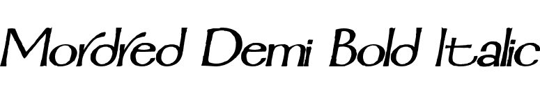 Mordred Demi Bold Italic font preview