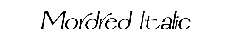 Mordred Italic font preview