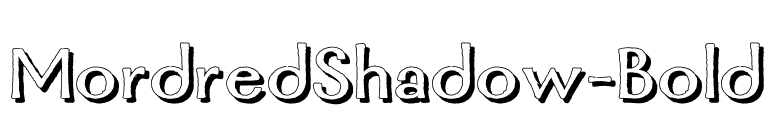 MordredShadow-Bold font preview