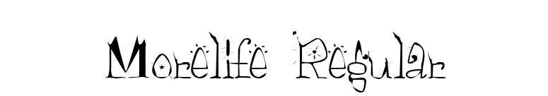 Morelife Regular font preview