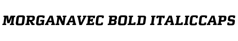 MorganAvec Bold ItalicCaps font preview
