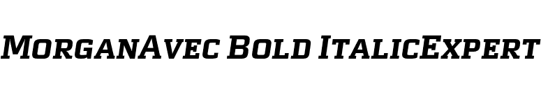 MorganAvec Bold ItalicExpert font preview