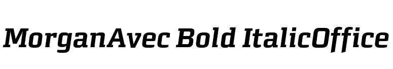 MorganAvec Bold ItalicOffice font preview