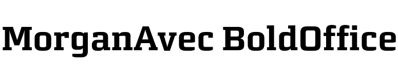 MorganAvec BoldOffice font preview