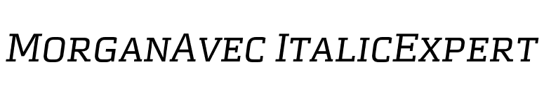 MorganAvec ItalicExpert font preview