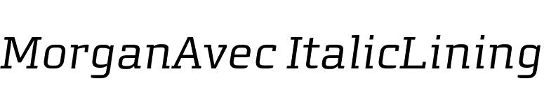 MorganAvec ItalicLining font preview