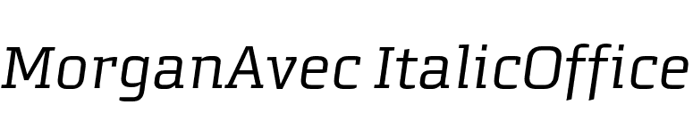 MorganAvec ItalicOffice font preview