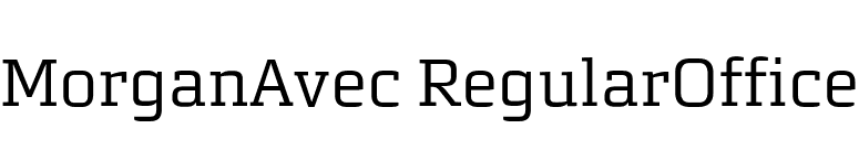 MorganAvec RegularOffice font preview