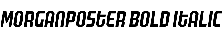 MorganPoster Bold Italic font preview
