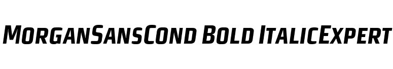 MorganSansCond Bold ItalicExpert font preview