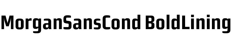 MorganSansCond BoldLining font preview