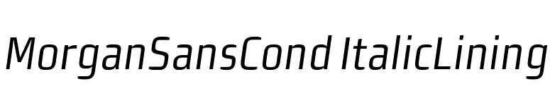 MorganSansCond ItalicLining font preview