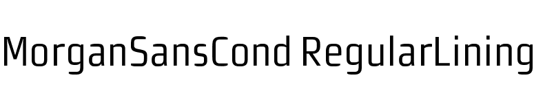 MorganSansCond RegularLining font preview