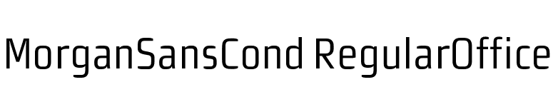 MorganSansCond RegularOffice font preview
