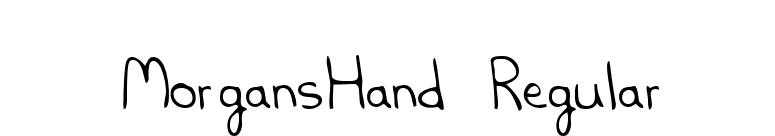 MorgansHand Regular font preview