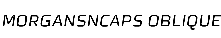 MorganSnCaps Oblique font preview