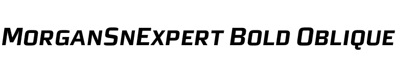 MorganSnExpert Bold Oblique font preview