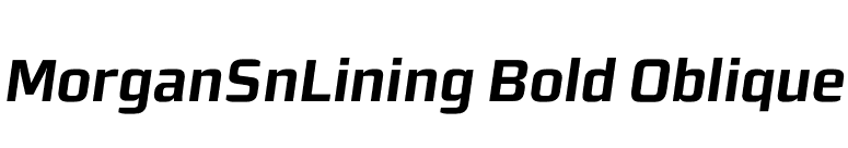 MorganSnLining Bold Oblique font preview